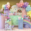 Mocsicka Rainbow Unicorn Happy Birthday Round cover and Cylinder Cover Kit for Party Decoration-Mocsicka Party