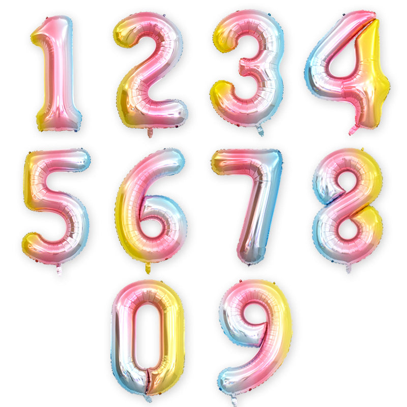 Mocsicka party 40 Inch colorful Digit Helium Foil Birthday Party Balloons-Mocsicka Party