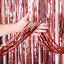 Mocsicka 2 Pieces Foil Solid Color Curtains Party Decorations Metallic Tinsel Curtain