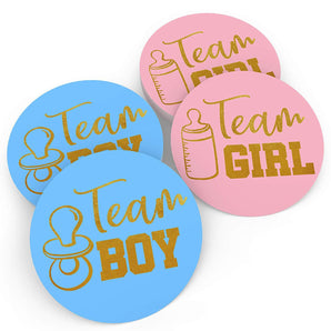 Mocsicka Gender Reveal Party 20 pcs Sticker Game Team Boys and Team Girls Cake decoration-Mocsicka Party