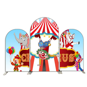 Mocsicka Carnival Double-printed Chiara Cover Backdrop for Birthday-Mocsicka Party