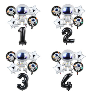 Mocsicka party Astronaut Digit Helium Foil Birthday Party Balloons-Mocsicka Party