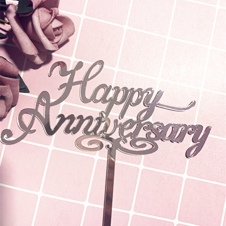 Mocsicka 10 Pics Happy Anniversary Cake Topper Cake Decoration Supplies-Mocsicka Party