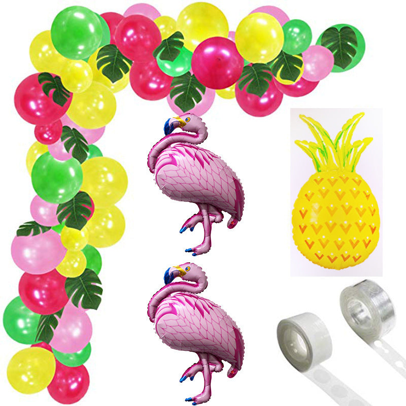Mocsicka Balloon Arch Hawaiian Flamingos Balloons Set Party Decoration-Mocsicka Party