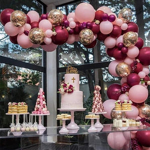 Mocsicka Balloon Arch rose red Balloons Set Party Decoration-Mocsicka Party
