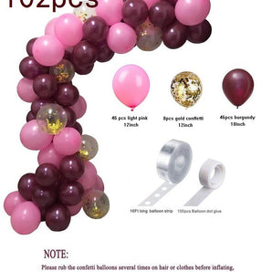 Mocsicka Balloon Arch rose red Balloons Set Party Decoration
