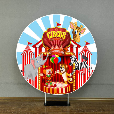 Mocsicka Circus Fun Fair Happy Birthday Round Cover-Mocsicka Party