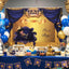 Mocsicka Little Prince Backdrop Royal Blue Prince Baby Shower Backdrops-Mocsicka Party