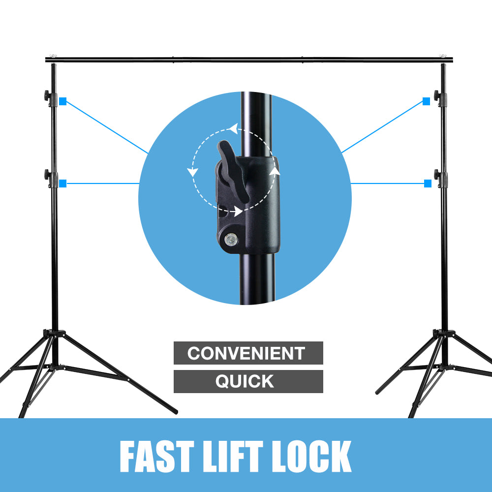 Mocsicka Aluminum Backdrop Stand for Party Adjustable Background stand Photography Equipment