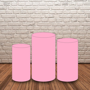 Mocsicka Customize 3pcs/set Cotton Pink Cylinder Cover-Mocsicka Party