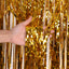Mocsicka 2 Pieces Foil Solid Color Curtains Party Decorations Metallic Tinsel Curtain