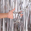 Mocsicka 2 Pieces Foil Solid Color Curtains Party Decorations Metallic Tinsel Curtain