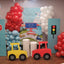 Mocsicka Traffic Theme Happy Birthday Backdrop Taxi Bus Plane and Ship Photo Background-Mocsicka Party