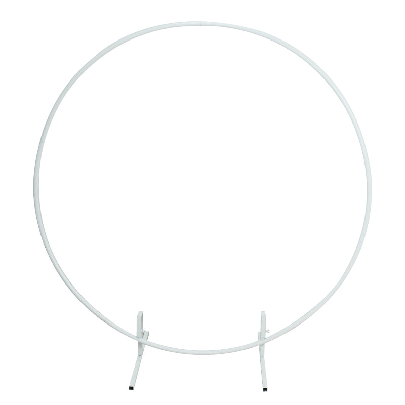 [Only Ship To U.S] Mocsicka White Metal Round Cover Stand Theme Party Wreath Arch Stand-Mocsicka Party