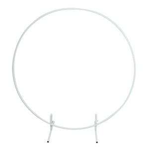 Flash sale Mocsicka White Metal Round Cover Stand Theme Party Wreath Arch Stand-Mocsicka Party