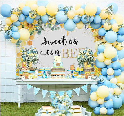 Mocsicka Sweet as can Bee Sunflowers Baby Shower Backdrop and Balloon Kit-Mocsicka Party