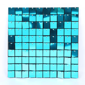 Mocsicka Square Turquoise Shimmer Wall Panels Easy Setup-Mocsicka Party