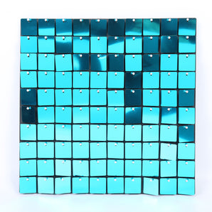 Mocsicka Square Turquoise Shimmer Wall Panels Easy Setup-Mocsicka Party