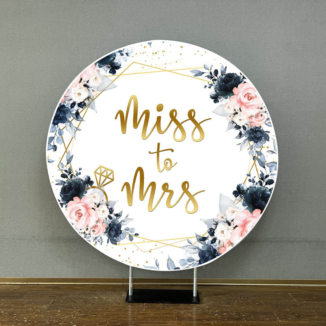 Mocsicka Miss to Mrs Wedding Party Round Cover-Mocsicka Party