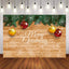 Mocsicka Merry Christmas Wood Decor Background-Mocsicka Party