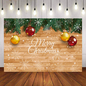 Mocsicka Merry Christmas Wood Decor Background-Mocsicka Party