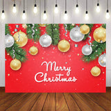 Christmas Fireplace Backdrop - 12x10ft Green Holiday Photo Booth Background