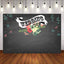 Mocsicka Wedding Backdrop Blackboard Flowers Photo Background-Mocsicka Party