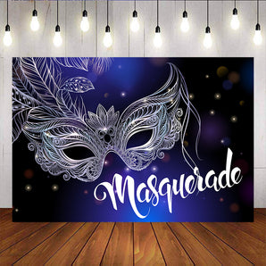 Mocsicka Purple Mask Photo Backdrops Masquerade Party Decoration Prop-Mocsicka Party