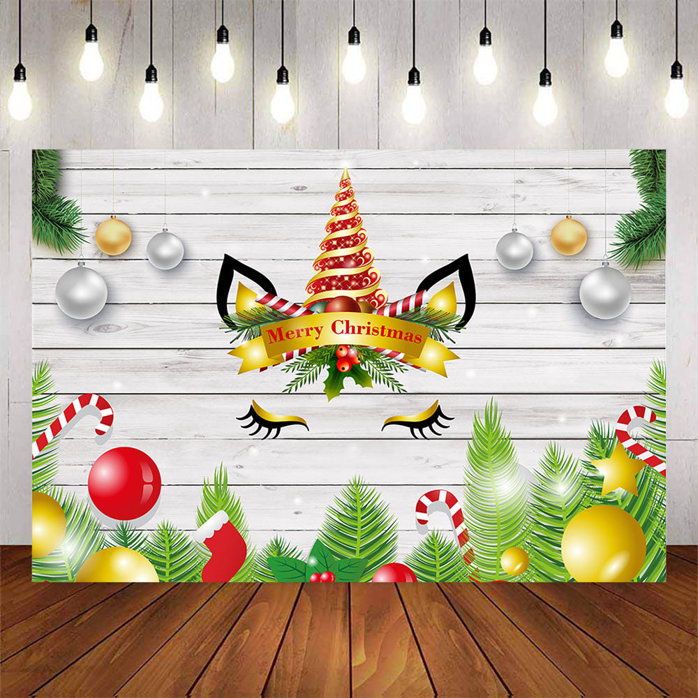 Mocsicka Merry Christmas Unicorn Background-Mocsicka Party