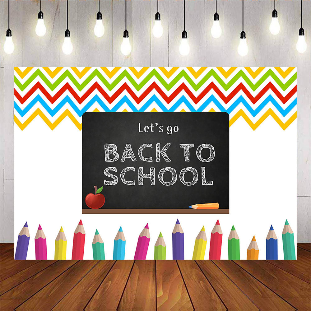 Mocsicka Let's Go Back to School Party Props Colored Pencils Background-Mocsicka Party