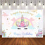 Mocsicka Rainbow Unicorn Happy Birthday Party Decor Gift and Macarons Background-Mocsicka Party