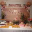 Mocsicka Wooden Bridal Shower Backdrop Flower and lace Trim Birthday Backdrops-Mocsicka Party