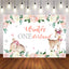 Mocsicka Winter Onederland Little Elk Baby Shower Backdrop Pink Flowers Background-Mocsicka Party
