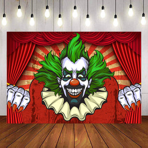 Mocsicka Happy Halloween Amusement Park Clown Background-Mocsicka Party