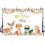 Mocsicka Oh Baby Spring Floral and Cute Animals Baby Shower Back Ground