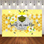 Mocsicka Sweet as can Bee Party Backdrop Honeycomb Shining Dots Kids Birthday Party Prop-Mocsicka Party