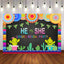 Mocsicka Mexican He or She Gender Reveal Backdrop Cactus Paper Umbrella Background-Mocsicka Party