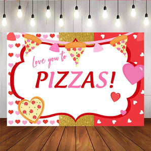 Mocsicka Love You to Pizzas Birthday Party Decor Custom Baby Shower Back Drops-Mocsicka Party