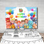 Mocsicka Cartoon Background Happy Birthday Party Supplies