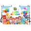 Mocsicka Cartoon Background Happy Birthday Party Supplies