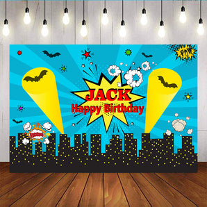 Mocsicka Boom Clouds Building City Night Buildings Birthday Party Decoration-Mocsicka Party