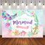 Mocsicka Our Little Mermaid is on the Way Backdrop Seahorse Shell Undersea Baby Shower Backdrop-Mocsicka Party