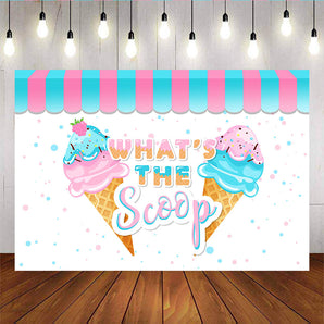 Mocsicka Ice Cream Dessert Store Baby Shower Backdrop Custom Newborn Party Props-Mocsicka Party