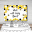 Mocsicka Little Sweet Bee Baby Shower Decor Prop Honey Comb Background
