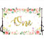 Mocsicka One Theme Happy Birthday Party Decor Spring Flowers Butterfly Background