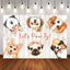 Mocsicka Let's Party Cute Dogs and Flowers Birthday Theme Party Decor Props-Mocsicka Party
