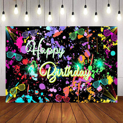 Welcome to 50th Birthday Party Prop Neon lights Las Vegas Theme Backdrop –  Mocsicka Party