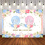 Mocsicka He or She Gender Reveal Balloons and Flowers Baby Shower Back Drop-Mocsicka Party