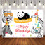 Mocsicka Welcome to the Zoo Happy Birthday Party Backdrop Custom Newborn Background-Mocsicka Party