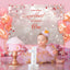 Mocsicka Our Little Sweetheart is Turning One Birthday Party Backdrop-Mocsicka Party